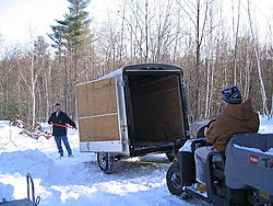 327 Dec 17 Getting Trailer back down Hill.JPG